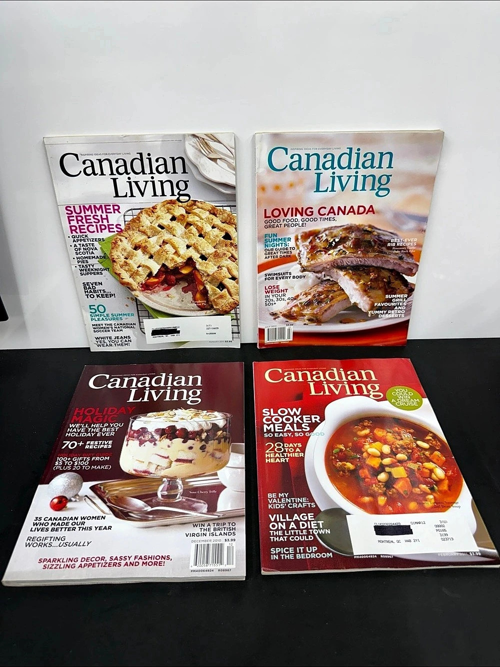 Canadian Living Magazine Lot of 4 Issues 2010-2011